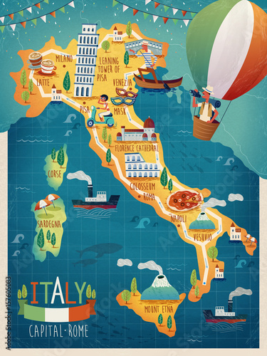 Italy travel map