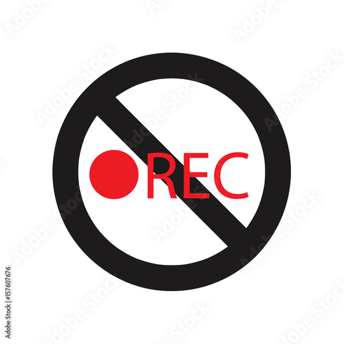 No shoot video minimal style Icon vector Eps10