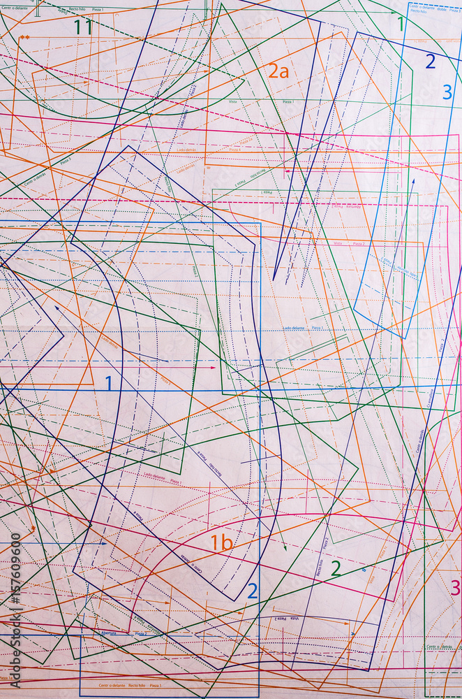 Obraz premium Beige background with blueprints