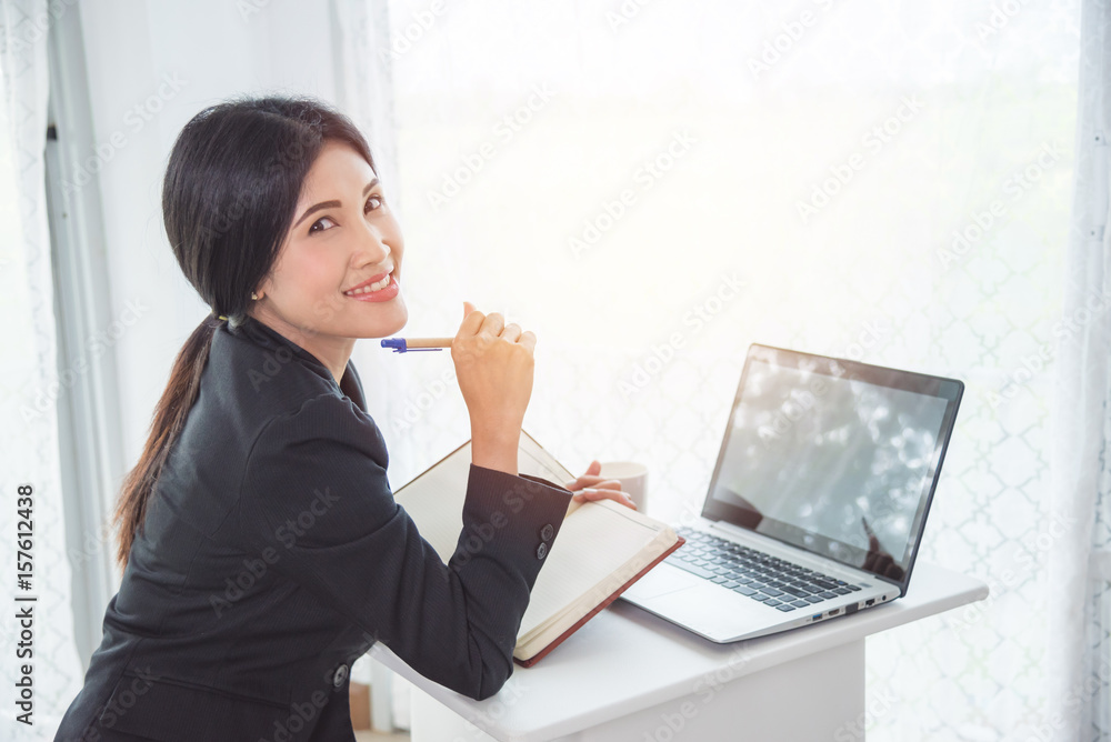 Beautiful asian businesswoman working at office Beautiful asian businesswoman working at office