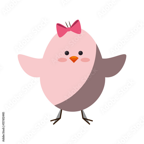 Little chicken cartoon icon vector illustration graphic design © Gstudio