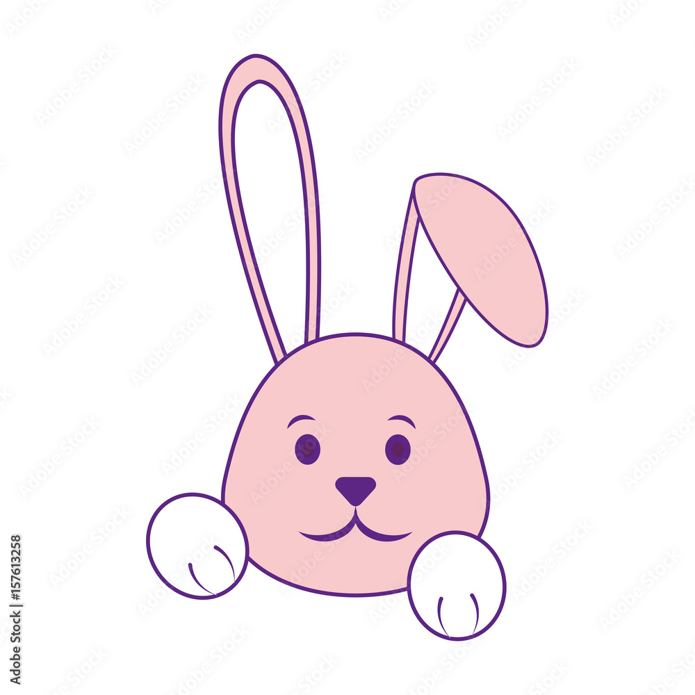 Cute easter bunny cartoon icon vector illustration graphic Cute easter bunny cartoon icon vector illustration graphic