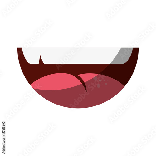 Mouth laughing cartoon icon vector illustration graphic design