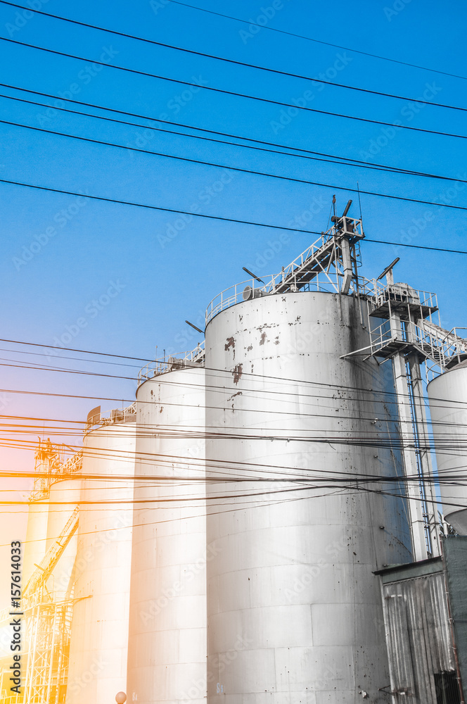 Industrial view at oil refinery plant form industry zone Industrial view at oil refinery plant form industry zone
