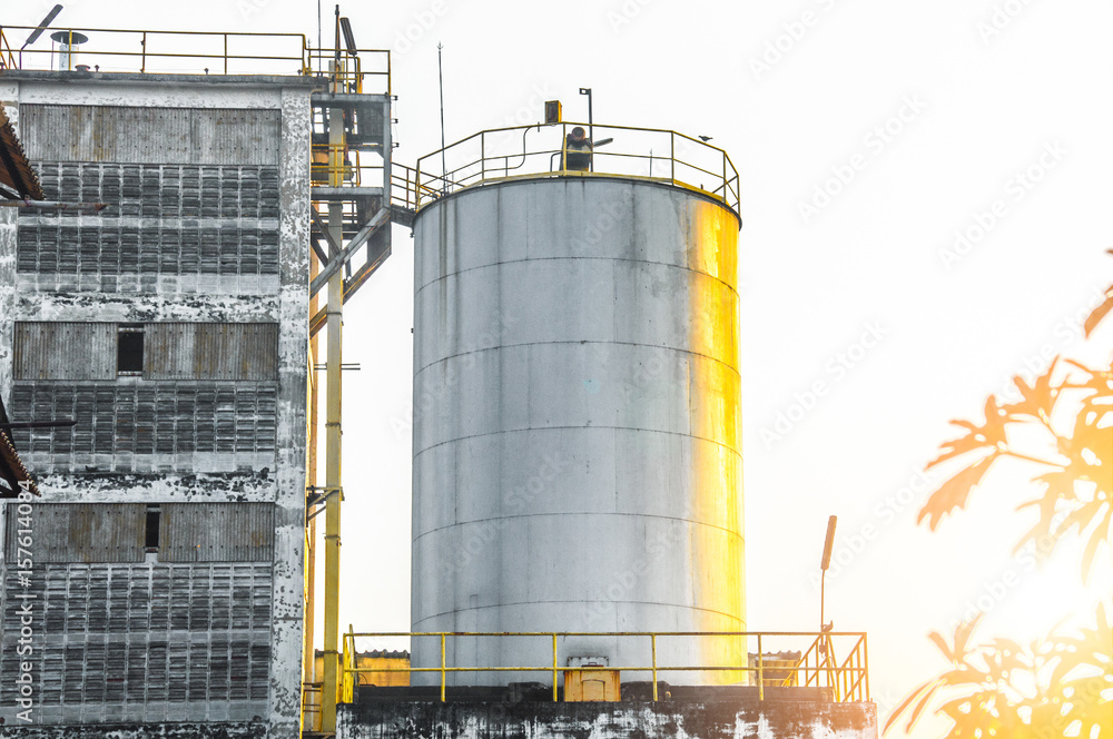 Industrial view at oil refinery plant form industry zone Industrial view at oil refinery plant form industry zone