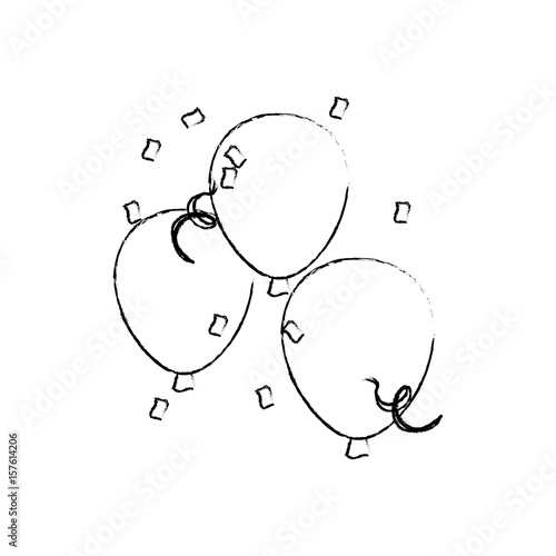 Celebration air balloon icon vector illustration graphic design