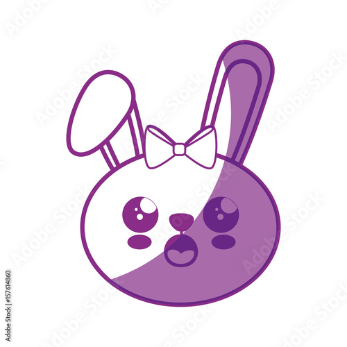 Bunny kawaii cartoon icon vector illustration graphic design