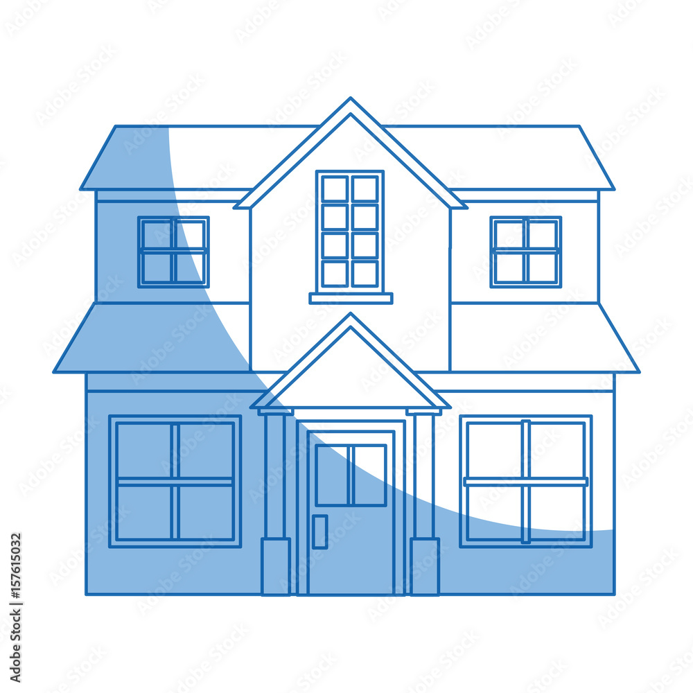 family house private residential architecture traditional vector illustration family house private residential architecture traditional vector illustration