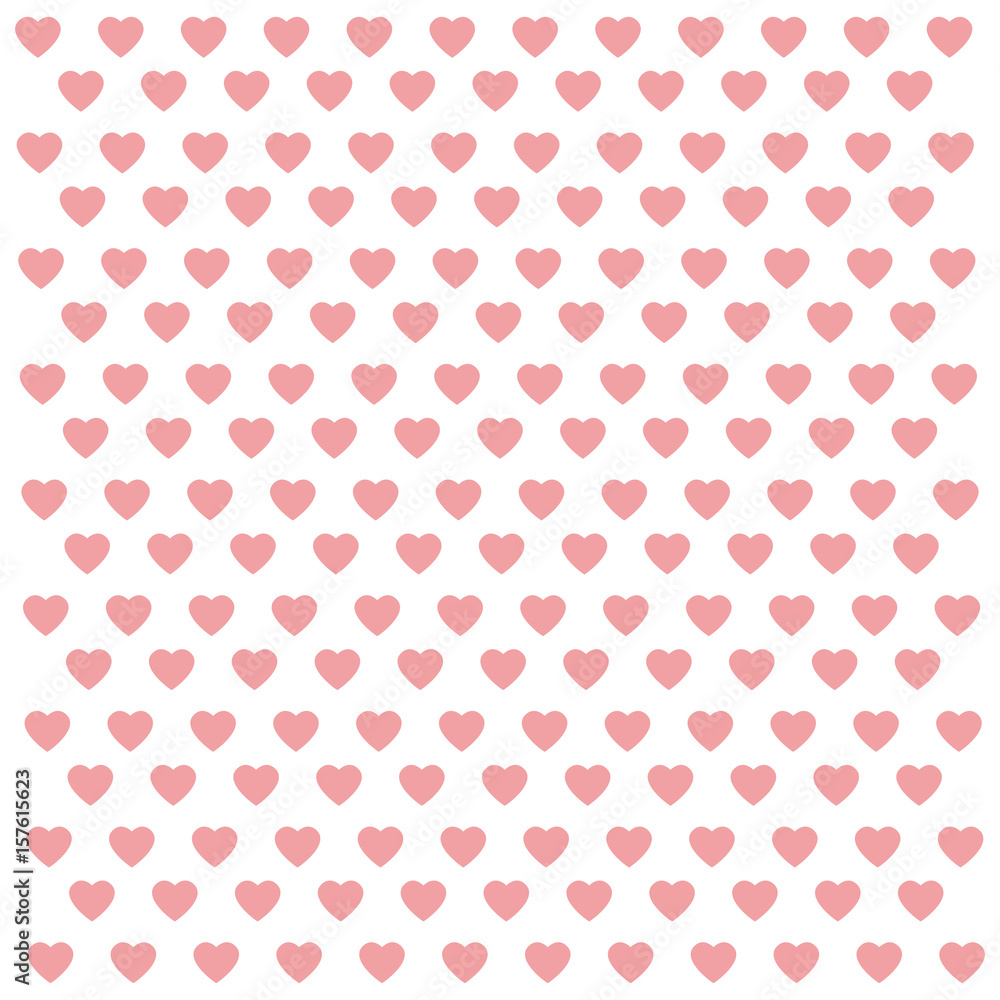seamless pattern with pink hearts abstract background vector illustration