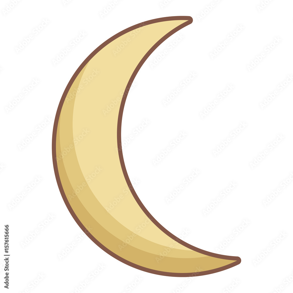 cartoon half moon comic style decoration vector illustration cartoon half moon comic style decoration vector illustration