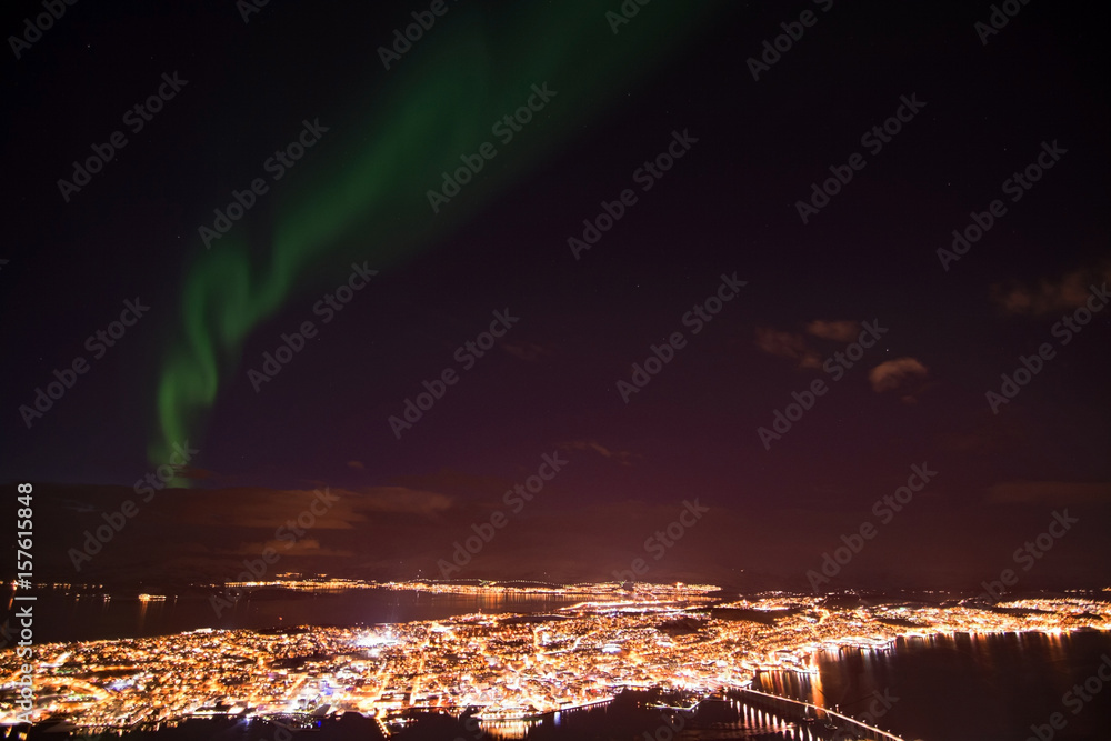 Polarlichter über Tromsö, Norwegen