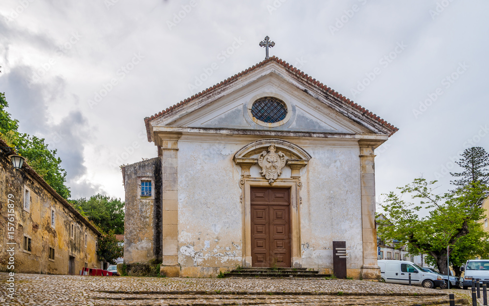 Fototapeta premium View at the facade church of Holy Spirit in Caldas da Rainha ,Portugal