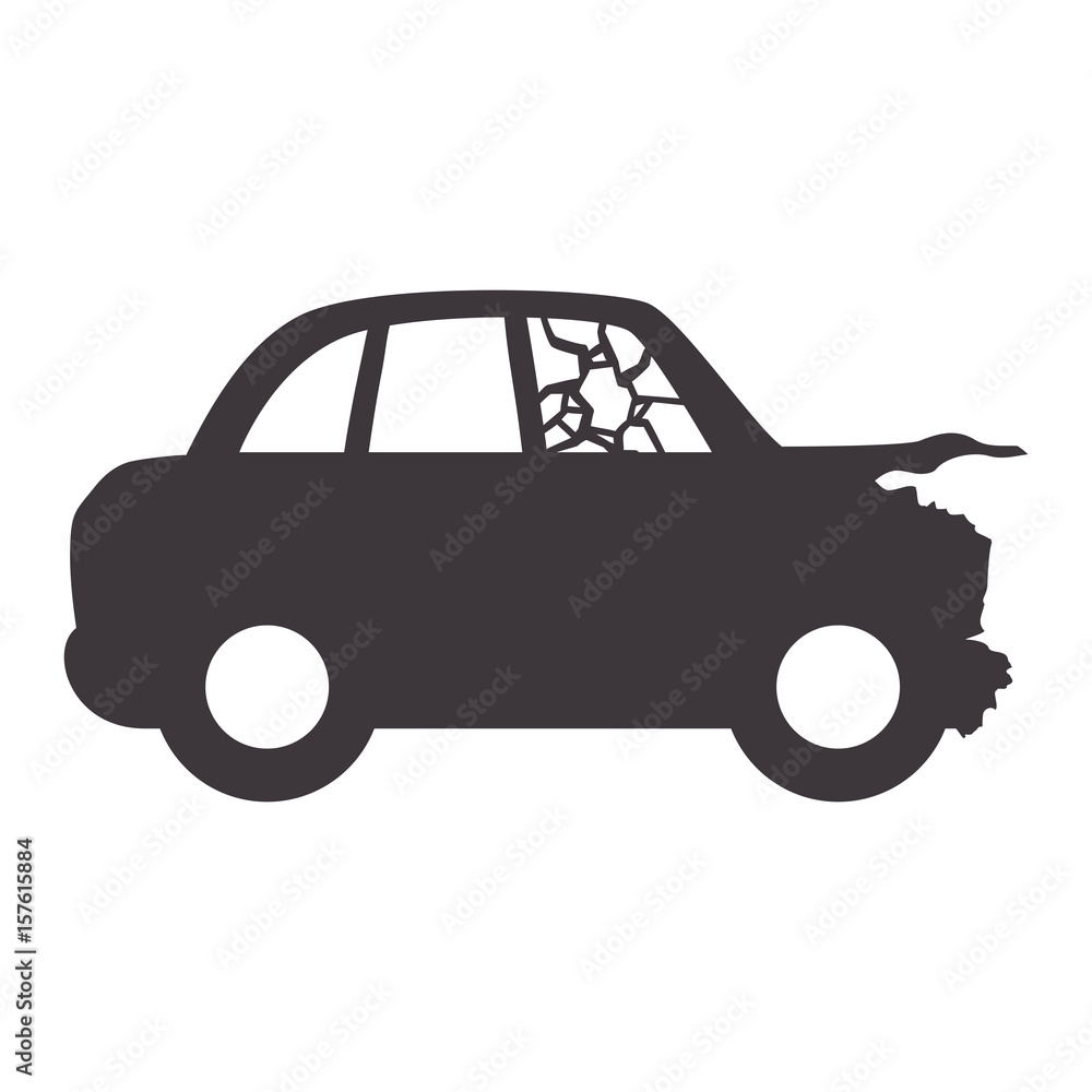 crash car and dangerous automobile accident vector illustration crash car and dangerous automobile accident vector illustration