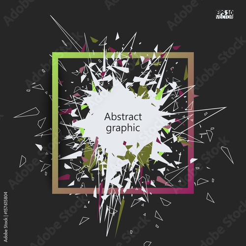 Graphic illustration with geometric pattern. Eps10 Vector illustration.