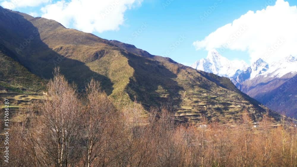 View of Mount Siguniang in Siguniang National Park, Sichuan, China View of Mount Siguniang in Siguniang National Park, Sichuan, China