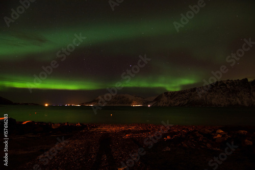 Polarlichter bei Aun  Harstad  Norwegen