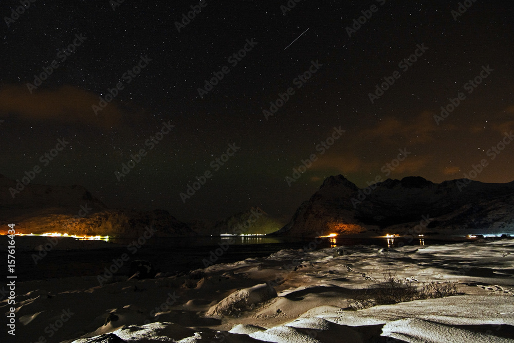Nachthimmel im Winter in Norwegen