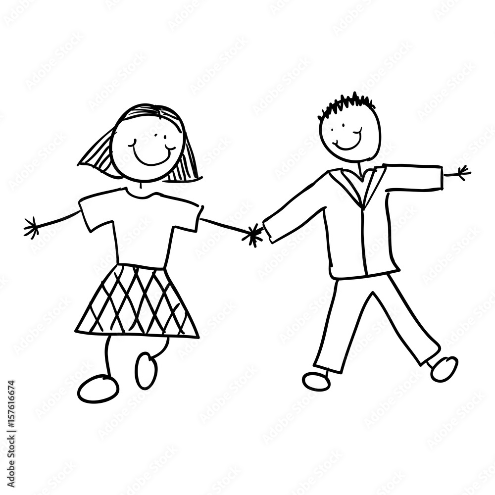 couple with hand together and clothes vector illustration couple with hand together and clothes vector illustration