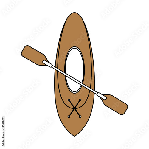 Team canoes flat illustration vector design icon graphic