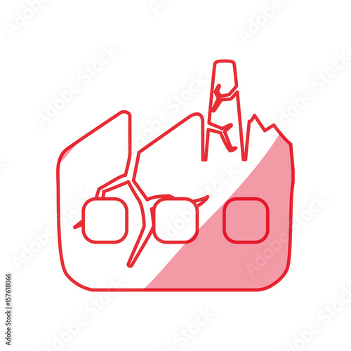 silhouette factory earthquake desaster and natural destrution vector illustration photo