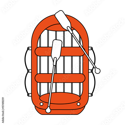 Team canoes flat illustration vector design icon graphic