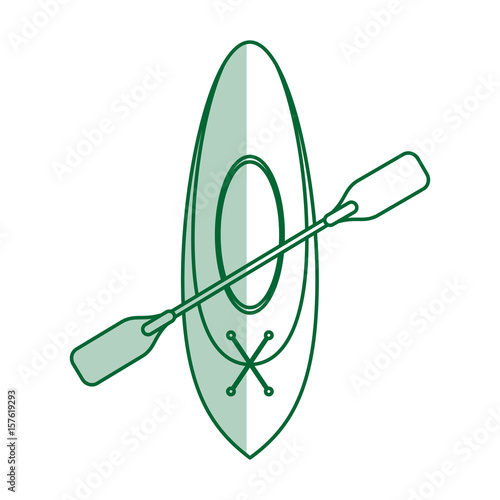 Team canoes flat illustration vector design icon graphic shadow