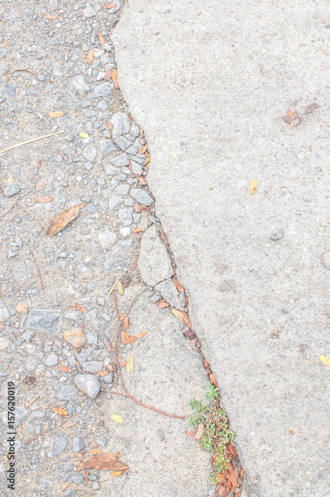 Fototapeta premium White Mortar road With Cracked Between rock stone Texture Background