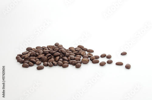 The coffee beans isolate on white background