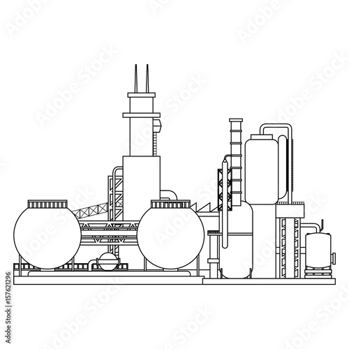 industry factory building vector icon ilustration plant