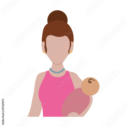 Anonymous faceless woman icon vector illustration graphic design