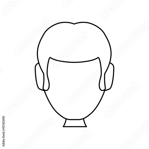 Man faceless avatar icon vector illustration graphic design