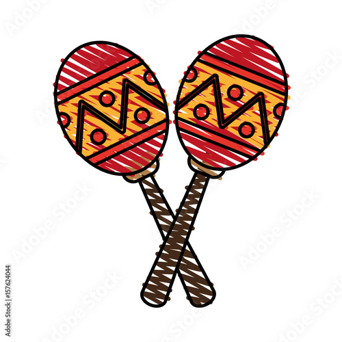 carnival brazil flat icon vector design graphic illustration scribble