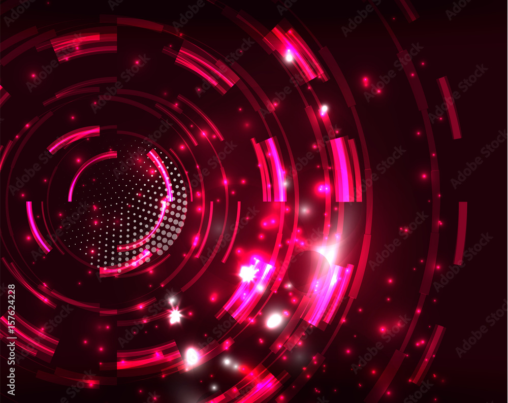Neon circles abstract background Neon circles abstract background