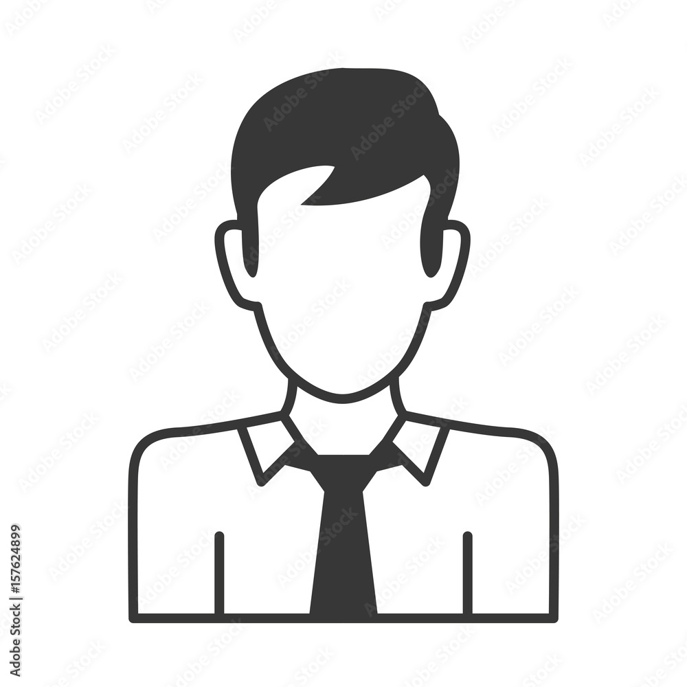 Man faceless avatar icon vector illustration graphic design