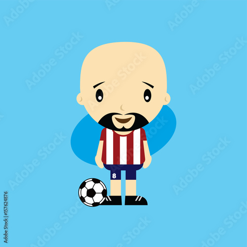 funny cartoon soccer player league vector art