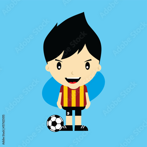 funny cartoon soccer player league vector art