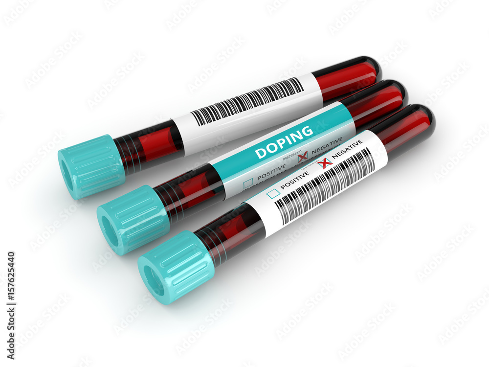 3D rendering of anti doping blood test tubes 3D rendering of anti doping blood test tubes