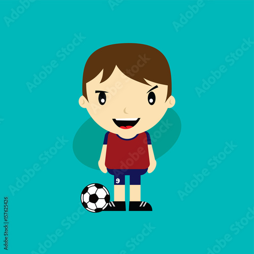 funny cartoon soccer player league vector art
