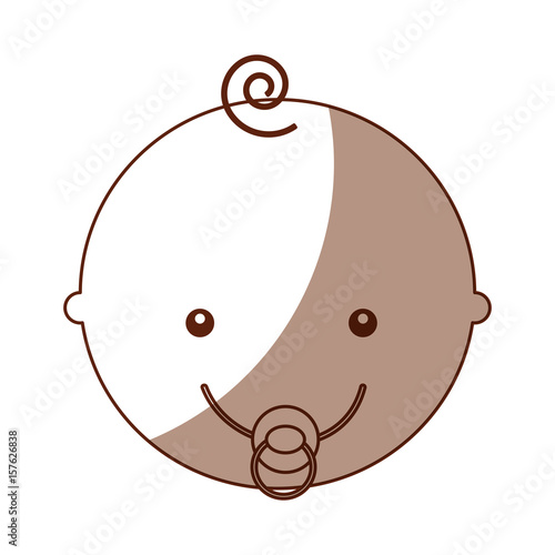 head cute baby icon vector illustration design