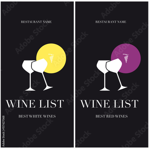 Copertina per il menu dei vini