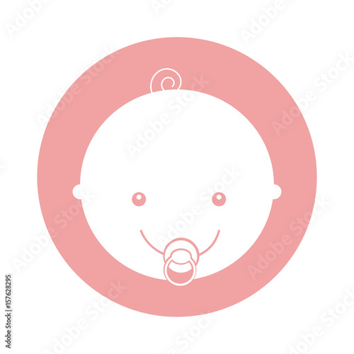 head cute baby icon vector illustration design