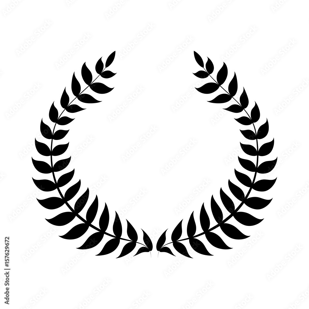 Wreath leaves ornament icon vector illustration graphic design Wreath leaves ornament icon vector illustration graphic design