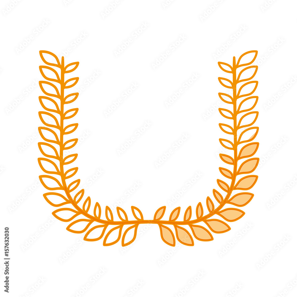 Wreath leaves ornament icon vector illustration graphic design Wreath leaves ornament icon vector illustration graphic design