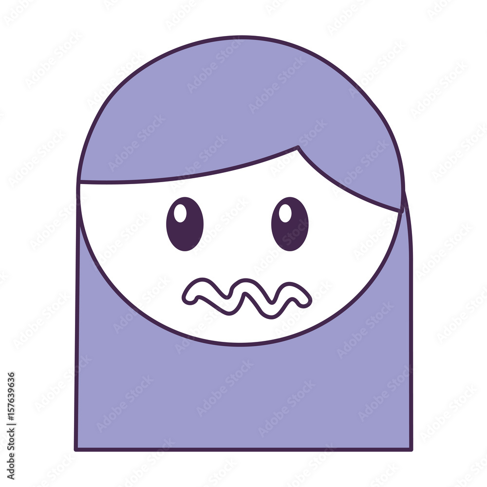 head girl angry expression vector illustration design head girl angry expression vector illustration design