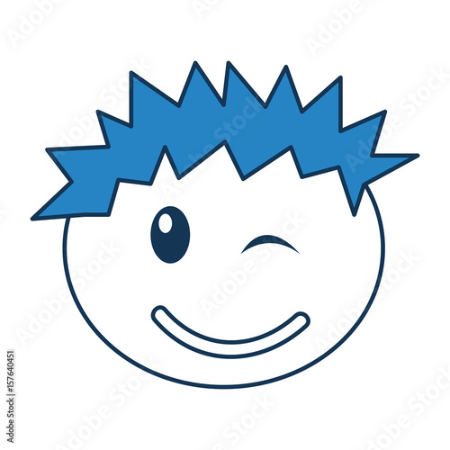 head boy happy expression vector illustration design