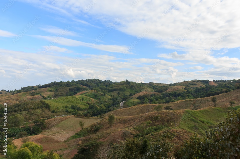 Mountain with sky