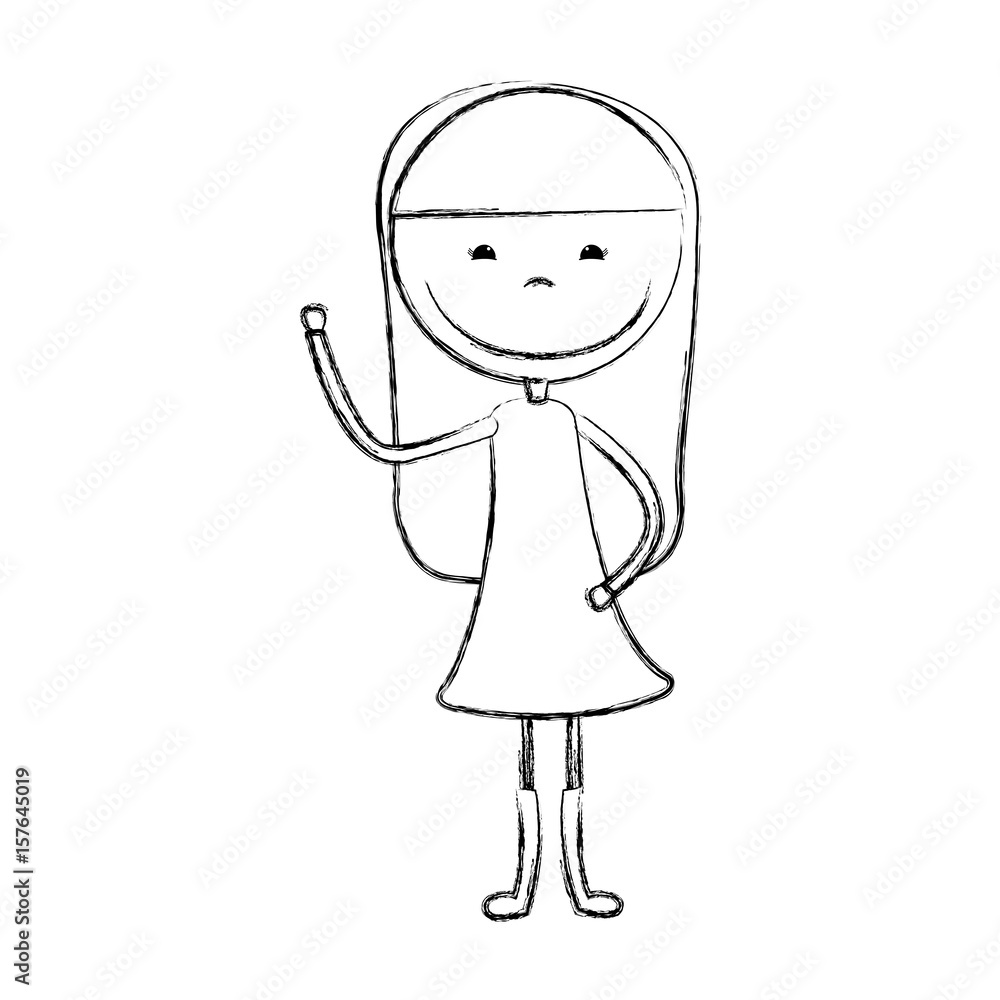 cute girl drawing character vector illustration design cute girl drawing character vector illustration design