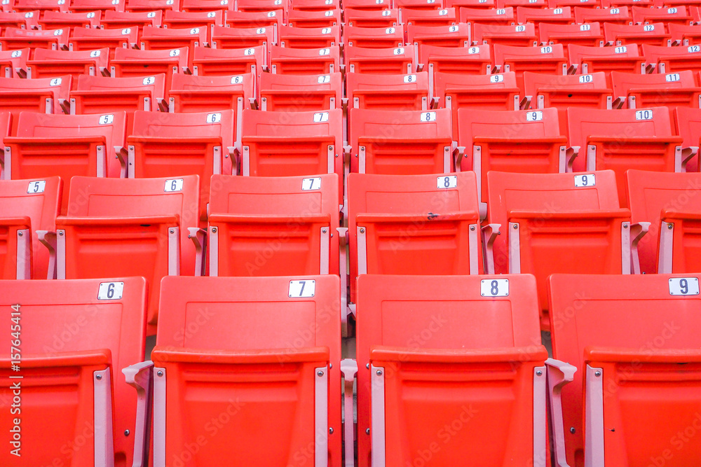Naklejka premium Rows of empty seat