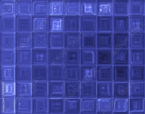 Blue tile mosaic, abstract background