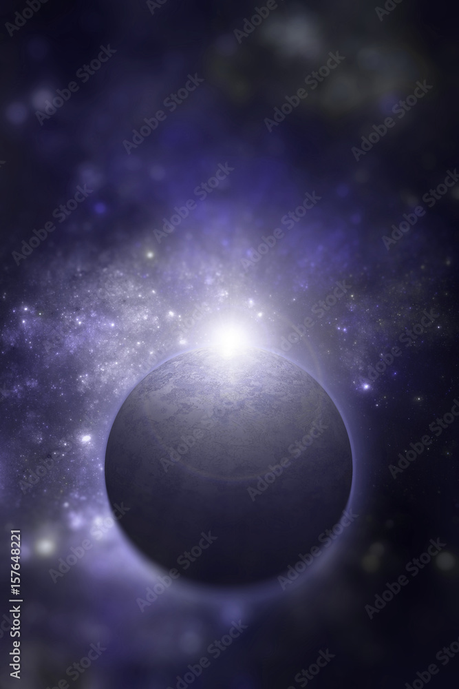 Obraz premium Planet Earth and the Sun. Elements of this image furnished by NASA